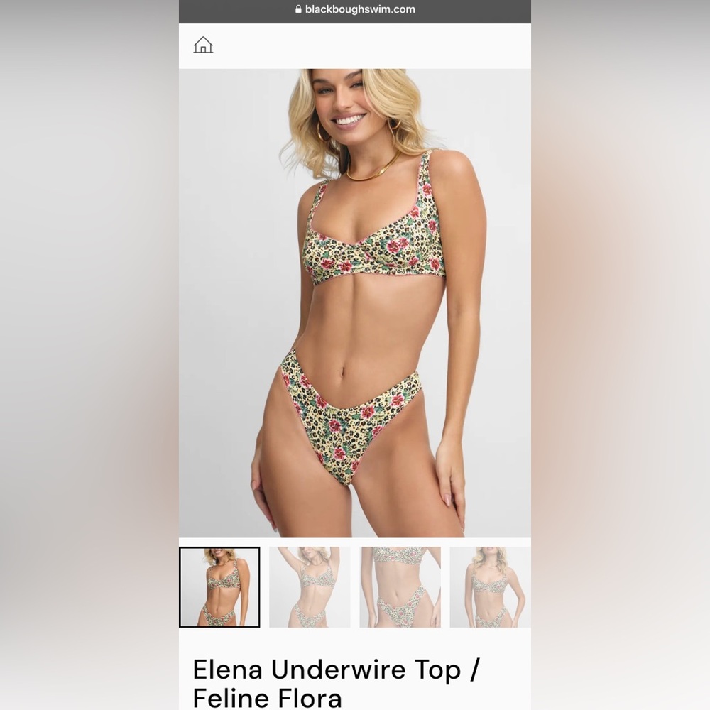 Blackbough Swim Elena Underwire Top Feline Flora S